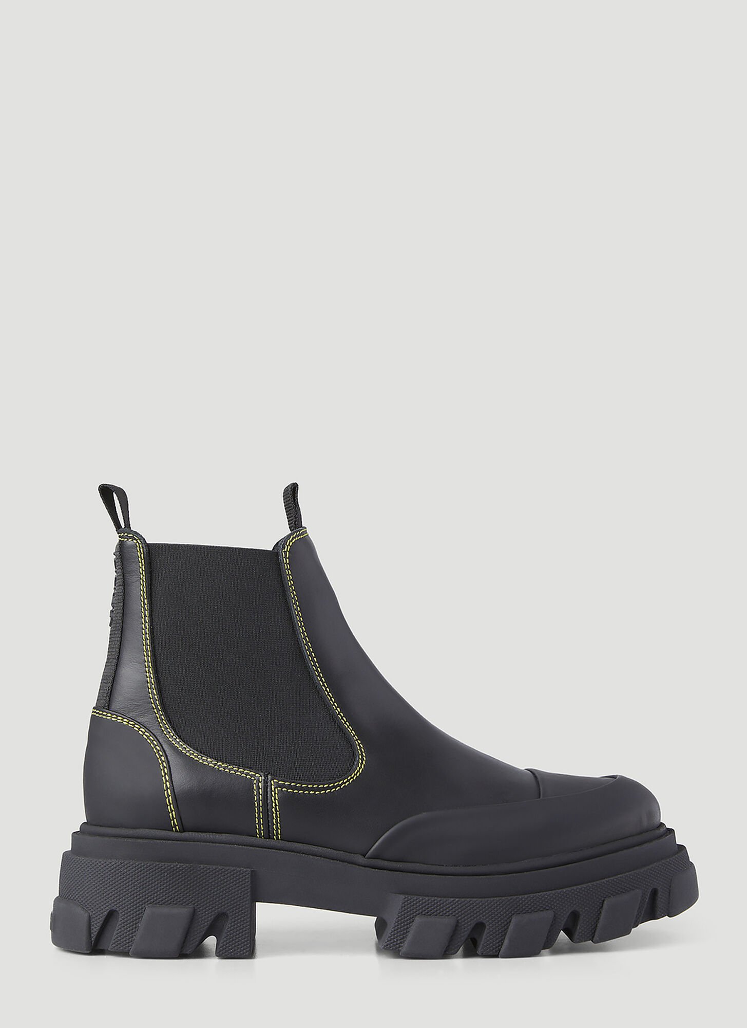 GANNI STITCH CLEATED LOW CHELSEA BOOTS