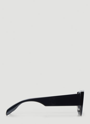 Alexander McQueen 타원형 아이 선글라스 블랙 amq0248057