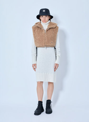 LN-CC® - Moncler: Sherpa Hooded Overlay - Camel Moncler Sherpa Hooded Overlay Camel mon0266008