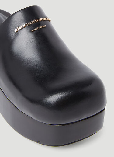 Alexander Wang Zoe 皮革屐鞋 黑色 awg0253031