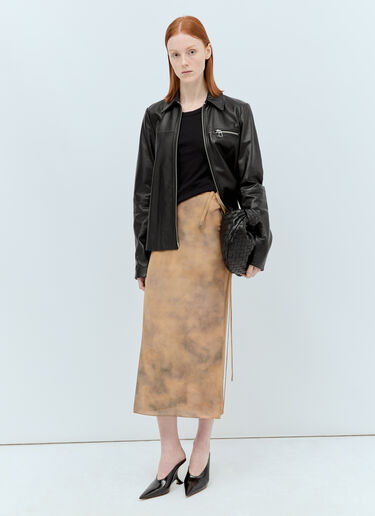 Sportmax 真丝裹身中长半身裙  米色 spx0255013
