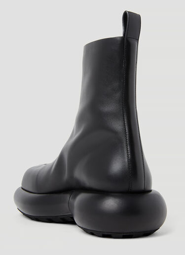Jil Sander ジップアップレザーアンクルブーツ ブラック jil0253033