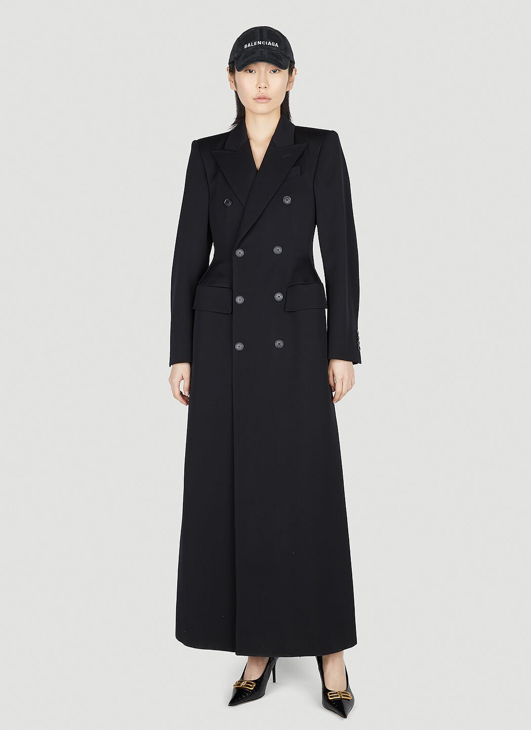 Balenciaga Hourglass Tailored Coat in Black LN CC
