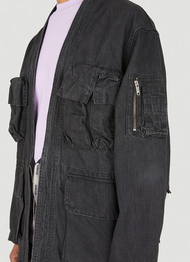 Ambush Denim Tie-Front Jacket Grey amb0148020