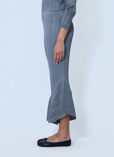 Pleats Please Issey Miyake Pleated Flared Trousers Grey plp0264005
