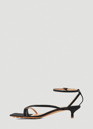 Bottega Veneta Stretch Strap Kitten Heel Sandals Black bov0251073