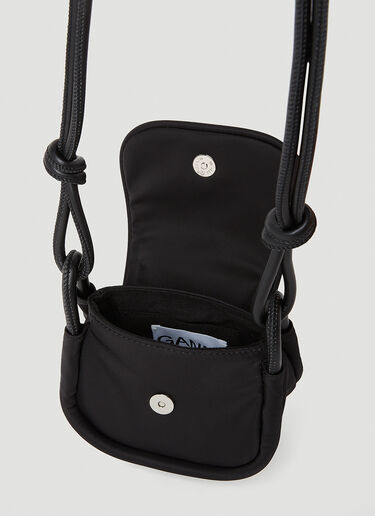 GANNI Knot Mini Shoulder Bag Black gan0253037
