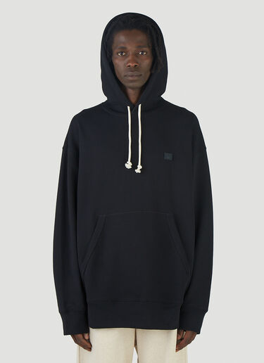 Acne Studios Oversized Face Hooded Sweatshirt Black acn0145052