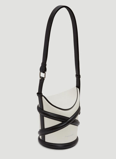 Alexander McQueen The Curve Small Shoulder Bag White amq0244012