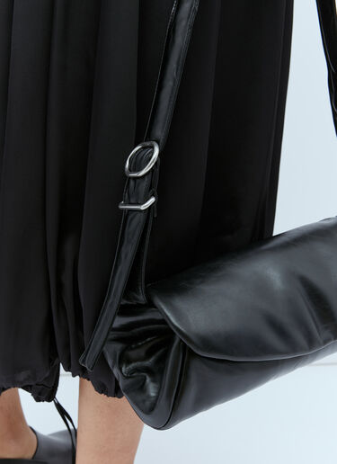 Jil Sander Large Cannolo Padded Crossbody Bag Black jil0254009