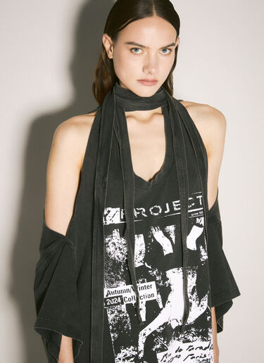 Multi-Scarf Rock Print Dress Y/Project Multi-Scarf Rock Print Dress Black ypr0258017