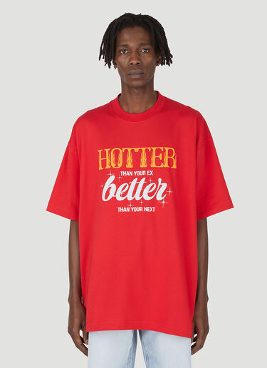 VETEMENTS Hotter Than Your Ex T-Shirt Red vet0147009