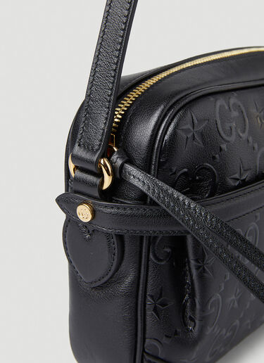 Gucci GG 压纹单肩包 黑色 guc0247197