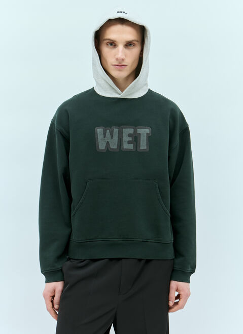 ERL Wet Hooded Sweatshirt Black erl0156018