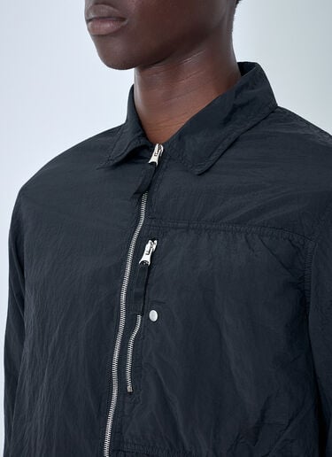 Stone Island Zip-Front Technical Jacket Black sto0164049