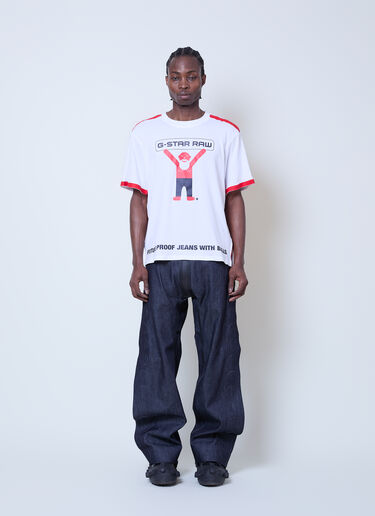 Walter Van Beirendonck x G-STAR 엠보싱 스퀘어 데님 진  블루 wlt0160032