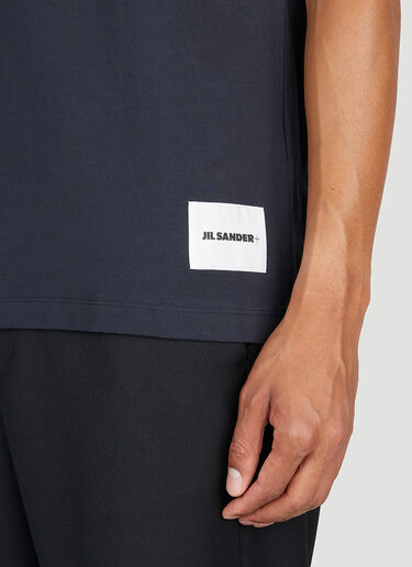 Jil Sander+ ロゴパッチTシャツ3枚セット ネイビー jsp0153003