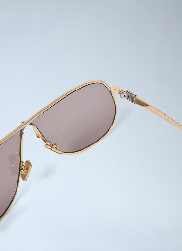 Miu Miu Logo Motif Sunglasses Gold lmu0262003