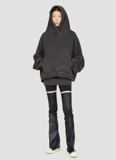 Washed Heavy Hooded Sweatshirt Entire Studios Washed Heavy Hooded Sweatshirt Black ent0353001