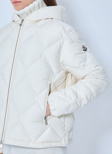 LN-CC® - Moncler: Arvouin Hooded Diamond-Quilted Short Down Jacket - Cream Moncler Arvouin Hooded Diamond-Quilted Short Down Jacket Cream mon0266049