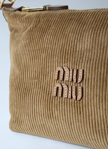 Miu Miu Velvet Shoulder Bag Brown miu0263051