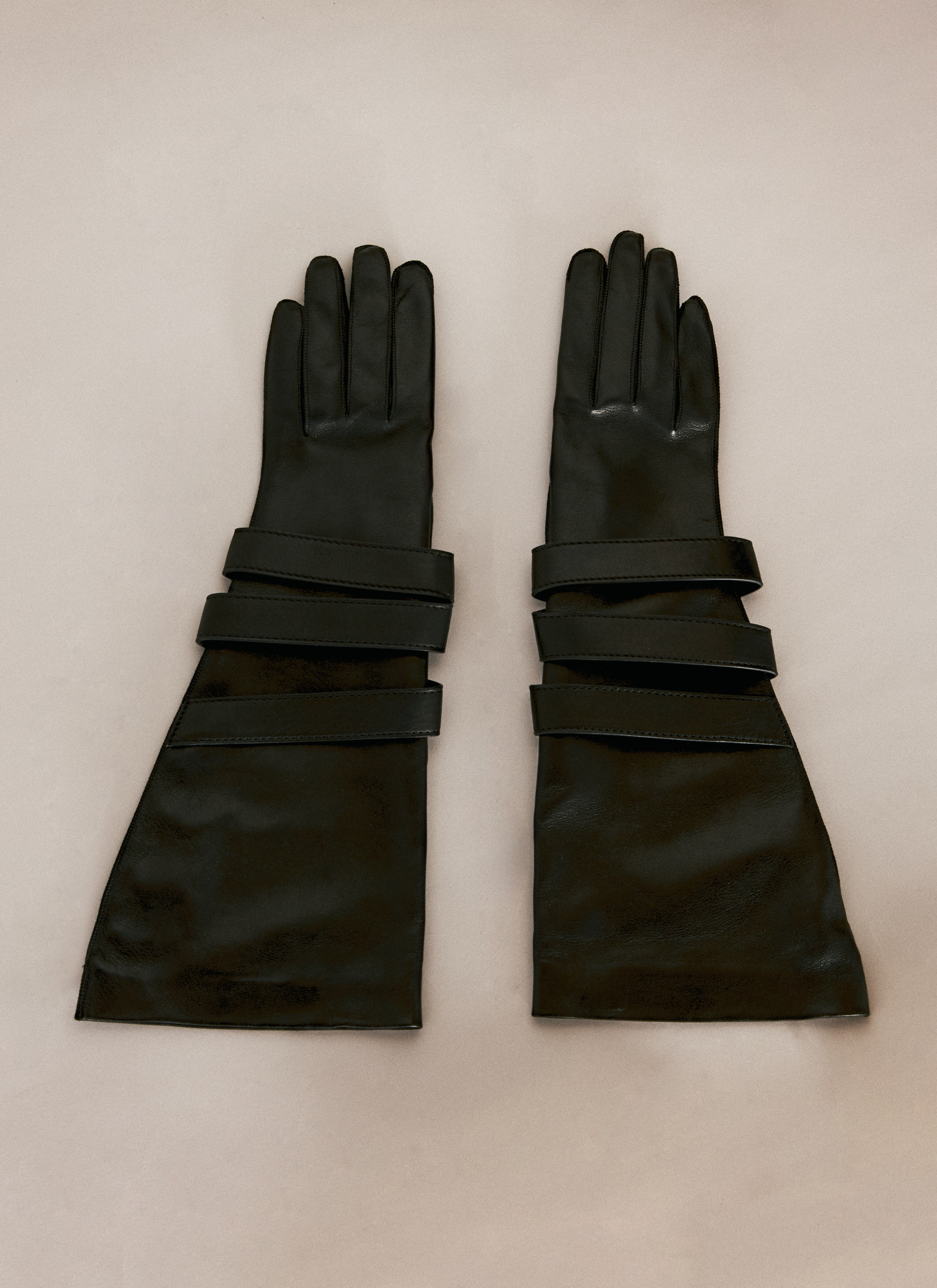 Marni Aviator Leather Gloves White mni0255039
