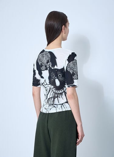 Chopova Lowena Cat Consort 网眼上衣  白色 cho0360005
