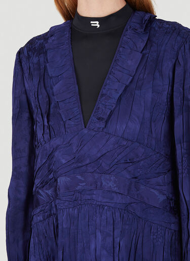 Balenciaga V-Neck Patched Dress  Blue bal0245111