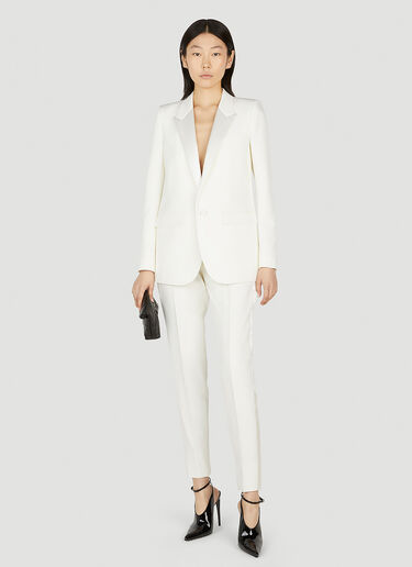 Tapered Leg Pants Saint Laurent Tapered Leg Pants White sla0251045