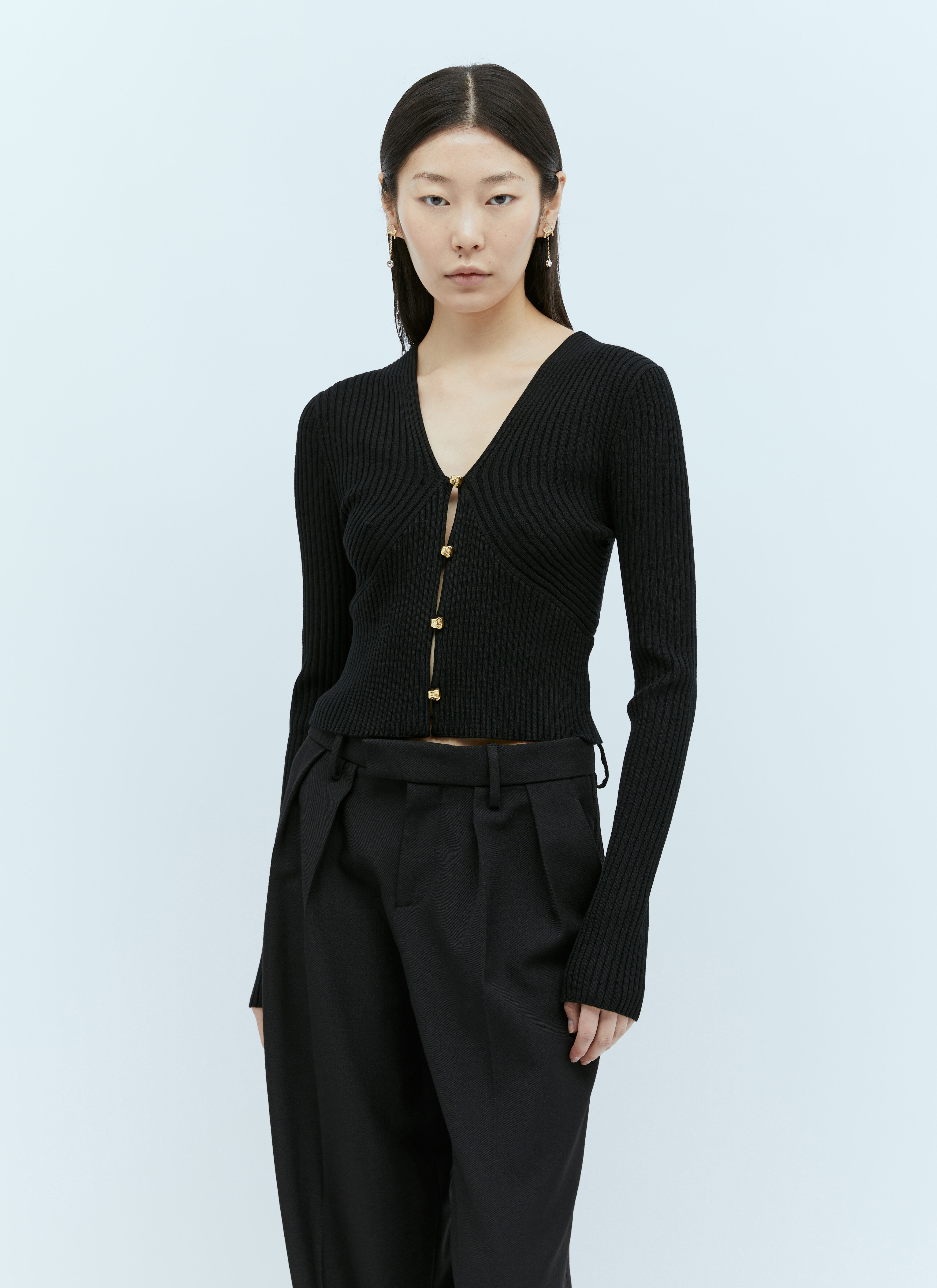 Chloé Fitted Cardigan Black chl0256006