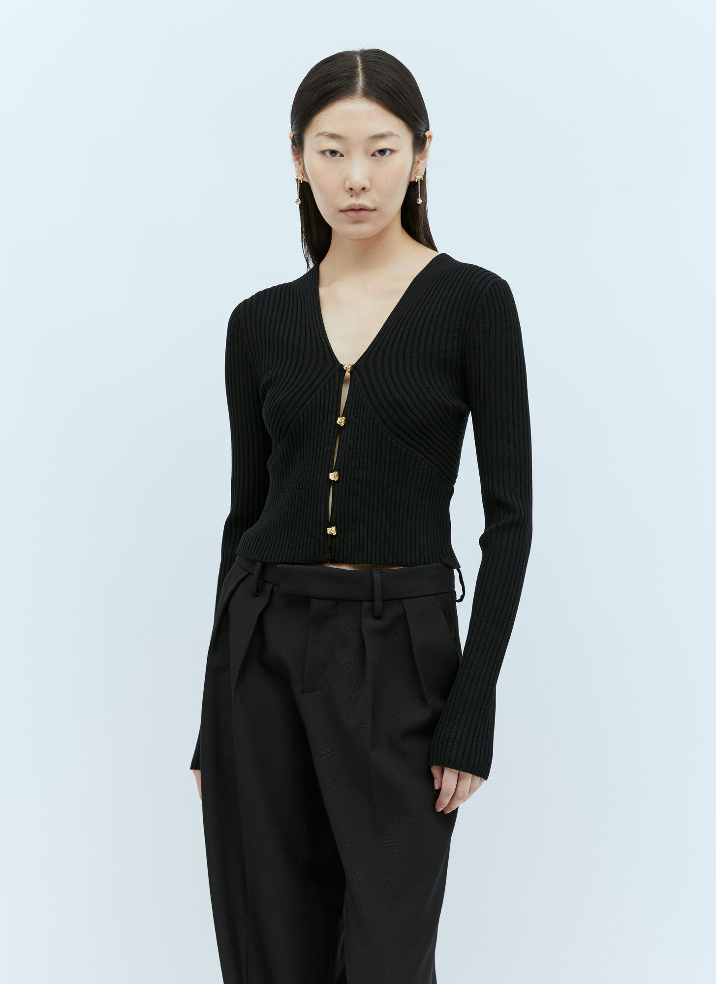 Shop Chloé Fitted Cardigan In Black