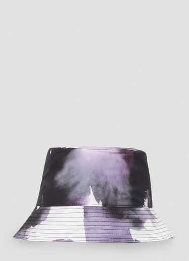 Watercolour Bucket Hat Alexander McQueen Watercolour Bucket Hat Purple amq0251064