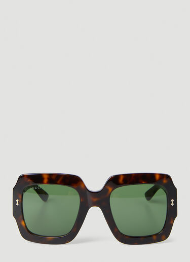 Gucci Square Frame Sunglasses Green guc0247365