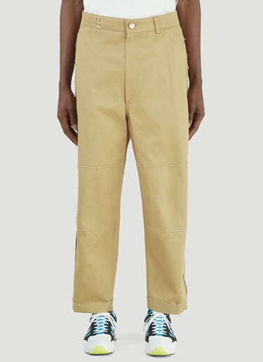 Ader Error Raw-Edge Pants Brown adr0344002