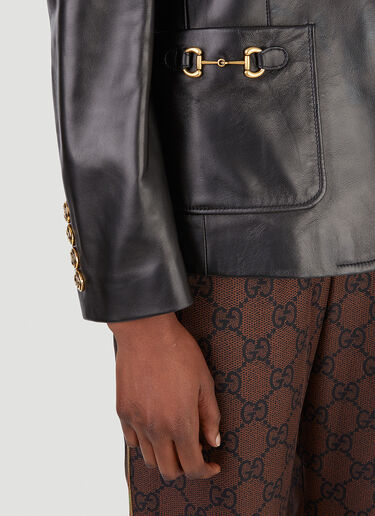 Gucci Leather Blazer Black guc0245045