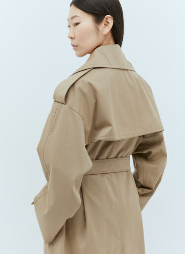 Max Mara Double-Breasted Trench Coat Beige max0255020