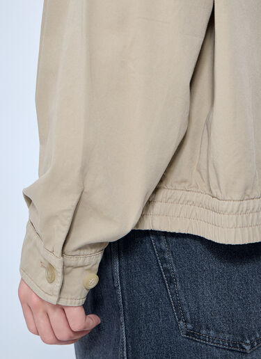 LN-CC® - Prada: Zip-Up Jacket with Contrast Collar - Beige Prada Zip-Up Jacket with Contrast Collar Beige pra0166201