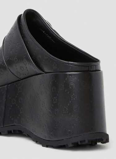 Marine Serre Monogram Platform Mules Black mrs0252042
