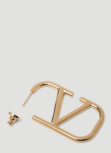 Valentino Logo Signature Earrings Gold val0249041