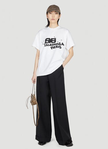Balenciaga 徽标印花 T 恤 白色 bal0251038