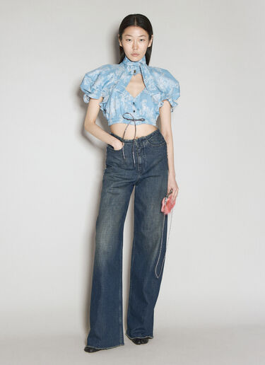 Vivienne Westwood Cropped Football Heart Shirt Blue vvw0256024