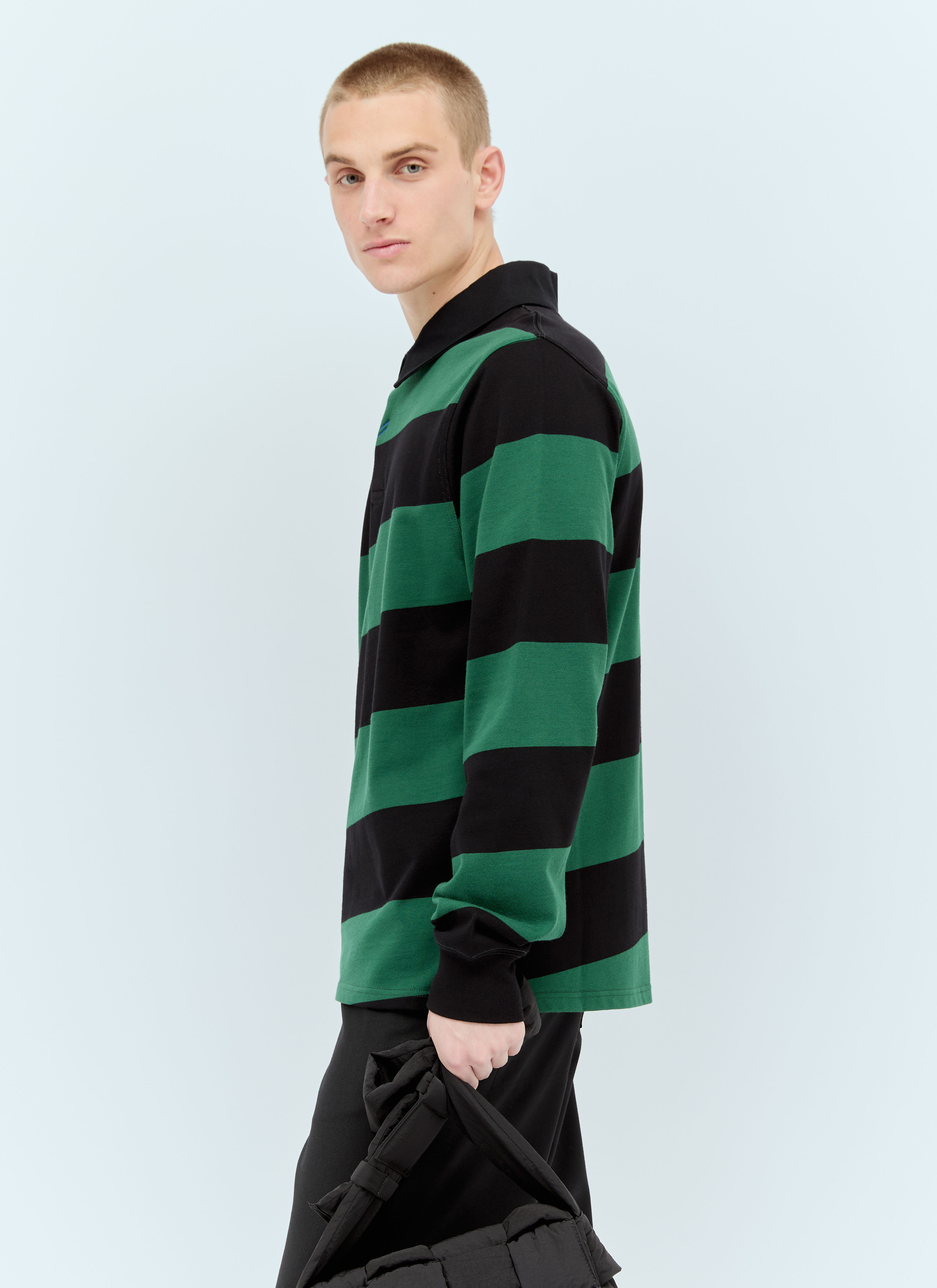 Burberry Men s Striped Polo Shirt in Green LN CC