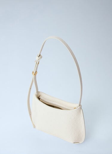 Jacquemus Le Petit Bisou Shoulder Bag White jac0264055