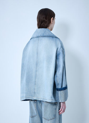 MM6 Maison Margiela Oversized Denim Peacoat Light Blue mmm0264002