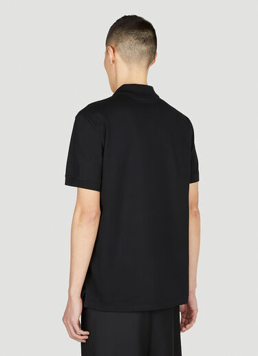 Alexander McQueen 로고 패치 폴로 셔츠 블랙 amq0152008