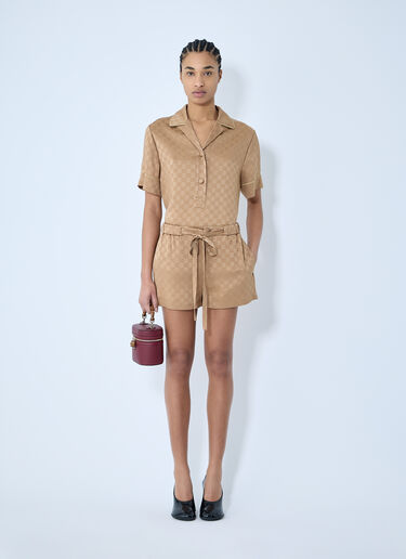 Gucci GG Satin Shorts Brown guc0259019