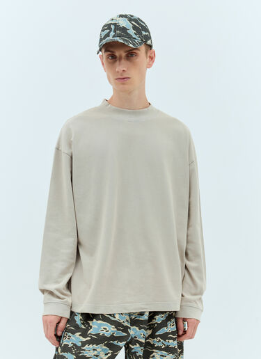 Acne Studios 로고 패치 티셔츠  그레이 acn0157016