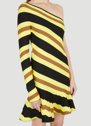 JW Anderson Single Sleeve Striped Mini Dress Yellow jwa0247013