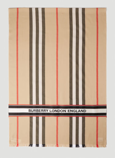 Burberry Check Logo Scarf Brown bur0252054