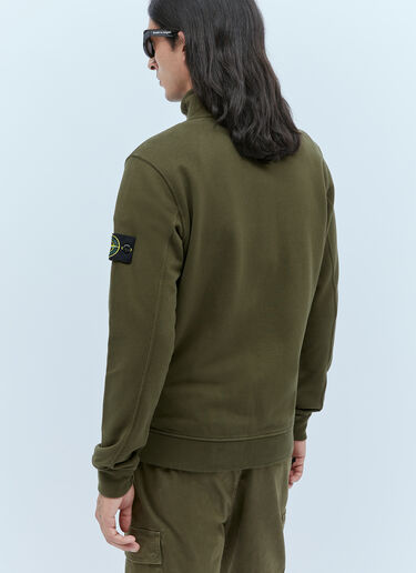 Compass Patch Zip-Up Sweatshirt Stone Island Compass Patch Zip-Up Sweatshirt Green sto0154051